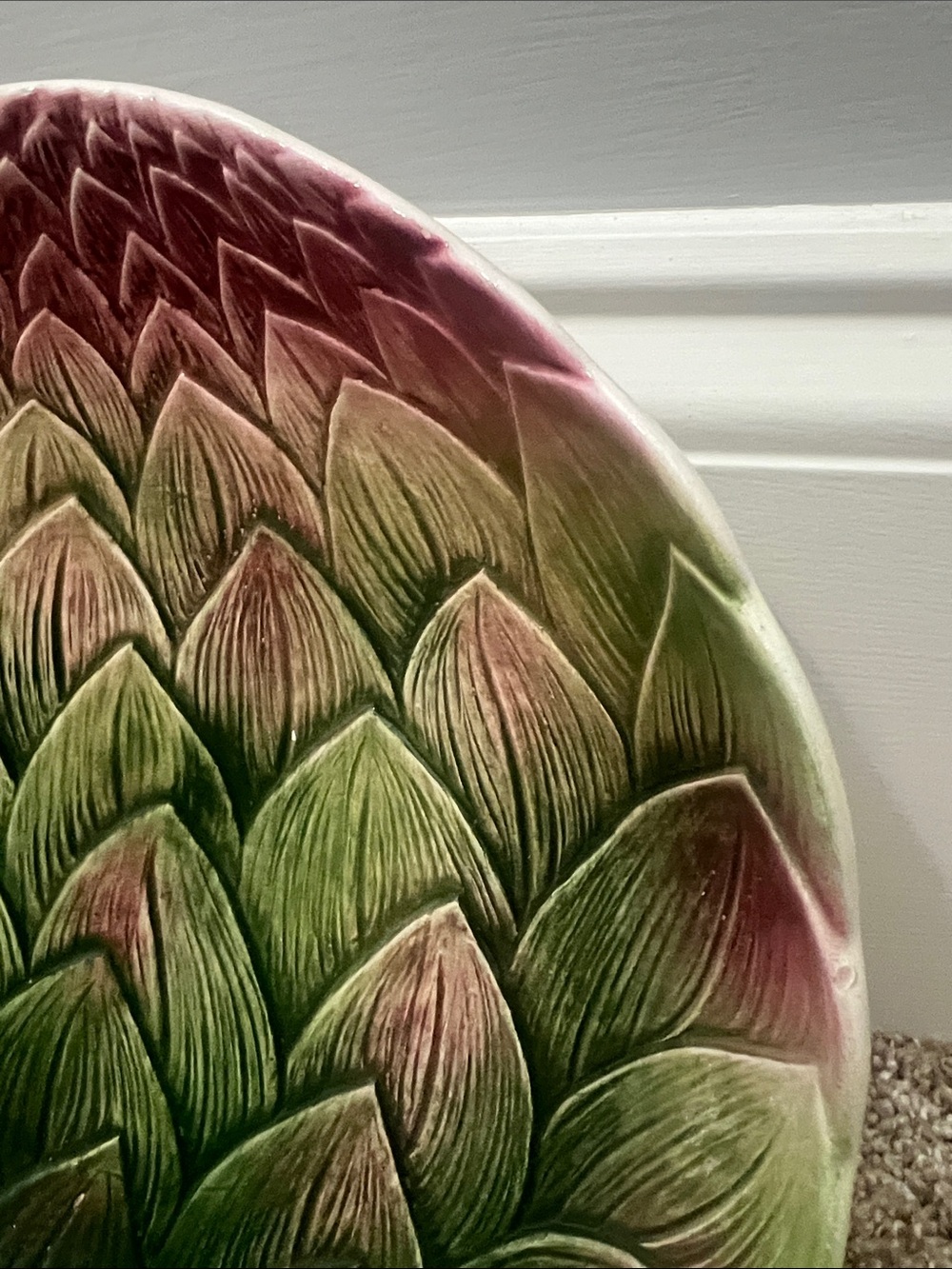 JCP Italy Artichoke Bowl Majolica Art Pottery Vintage - Picture 7 of 10